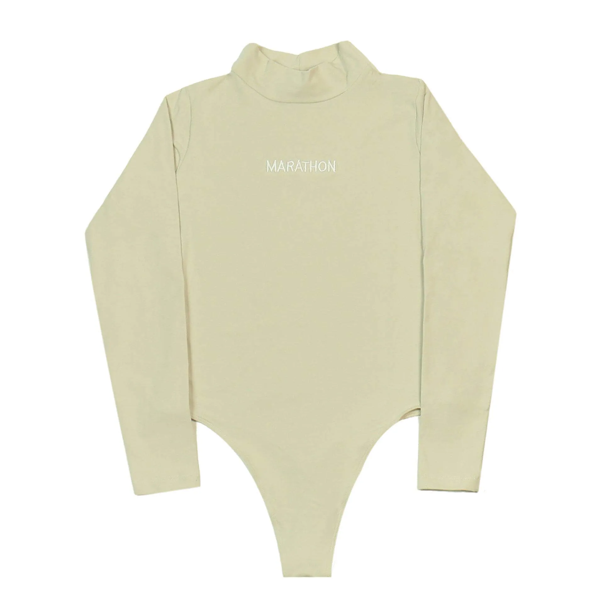 Marathon Turtleneck Bodysuit - Tan