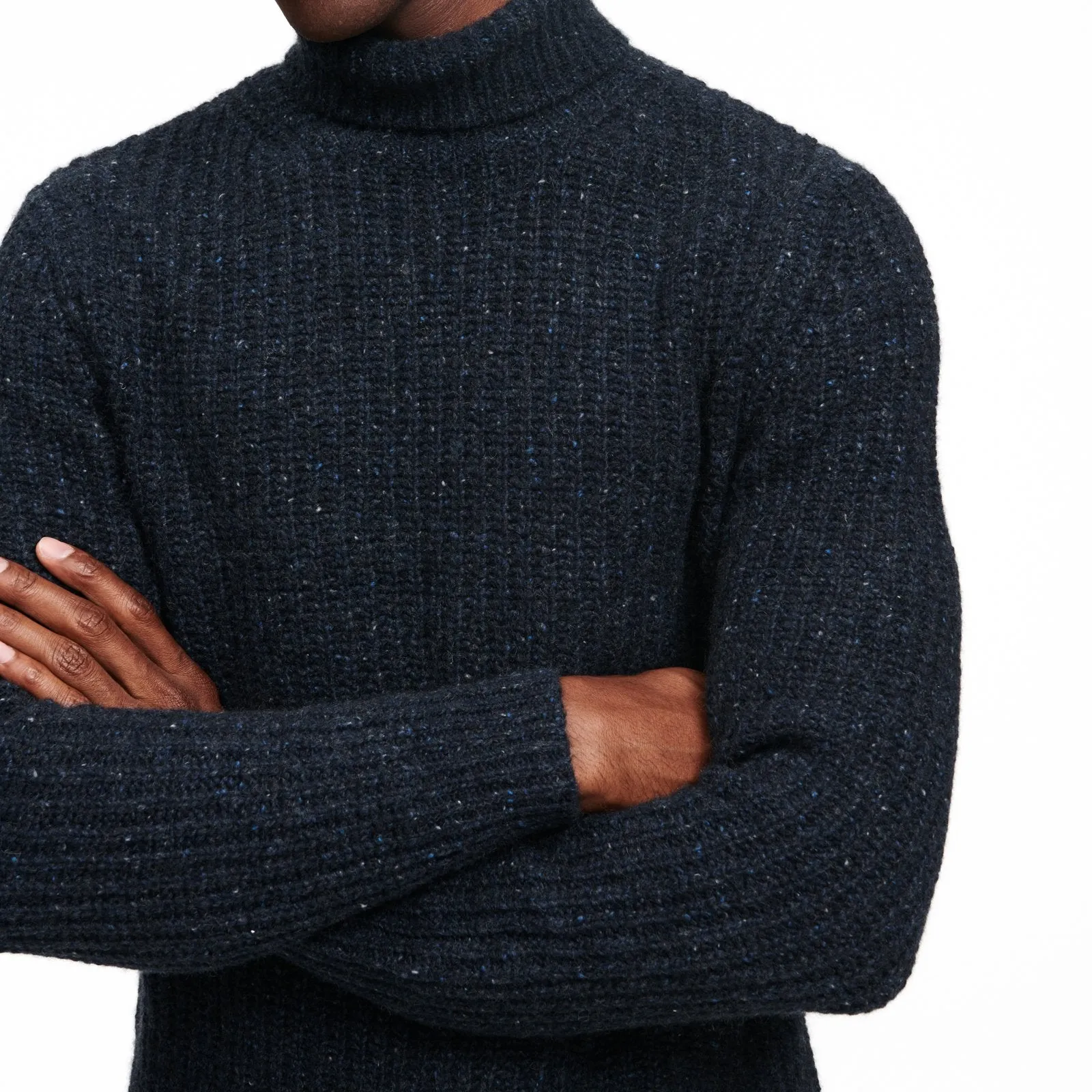 Marled Cashmere Turtleneck Sweater