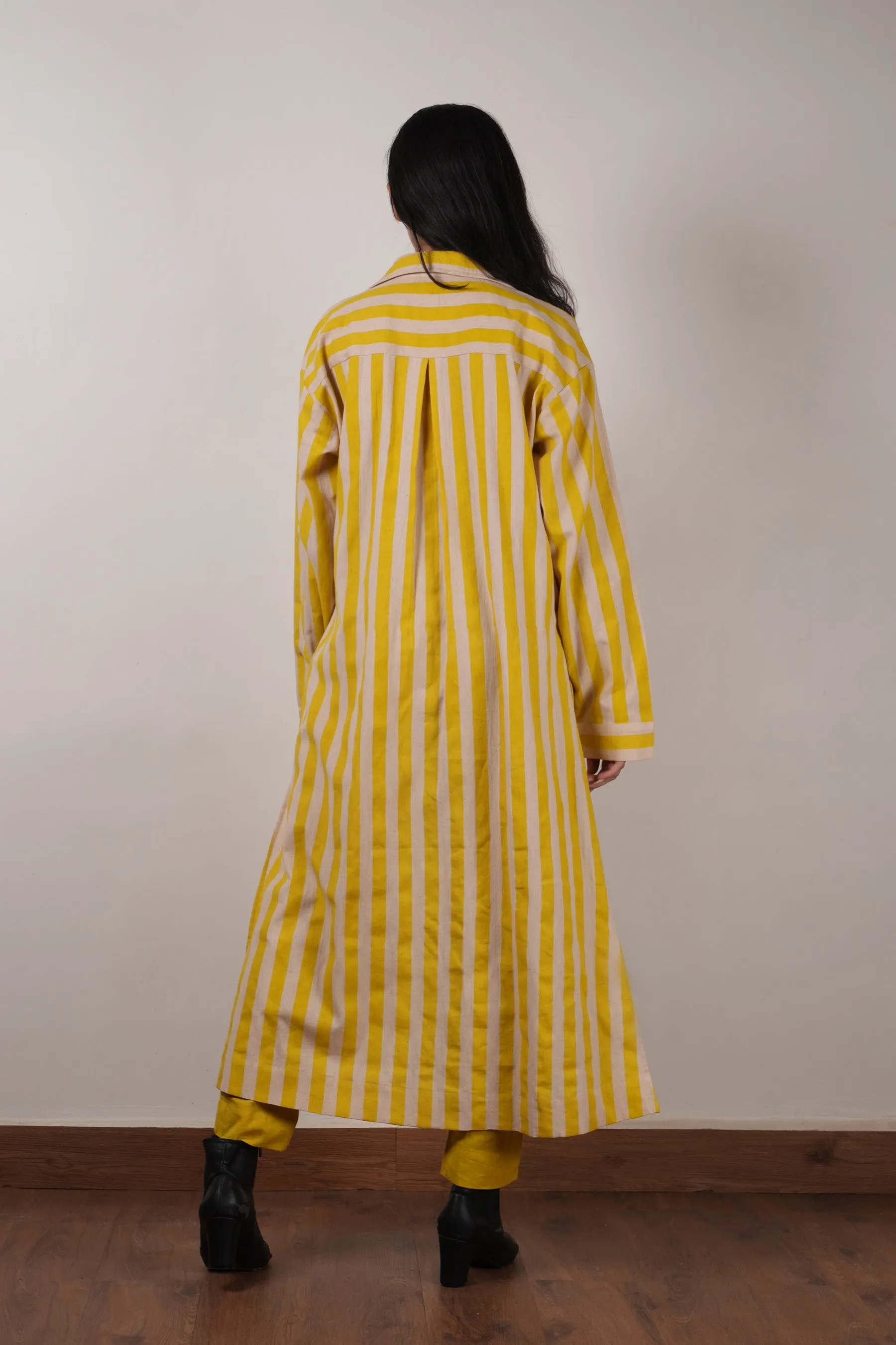 Mati Yellow Striped Tunic Set (2 PCS)