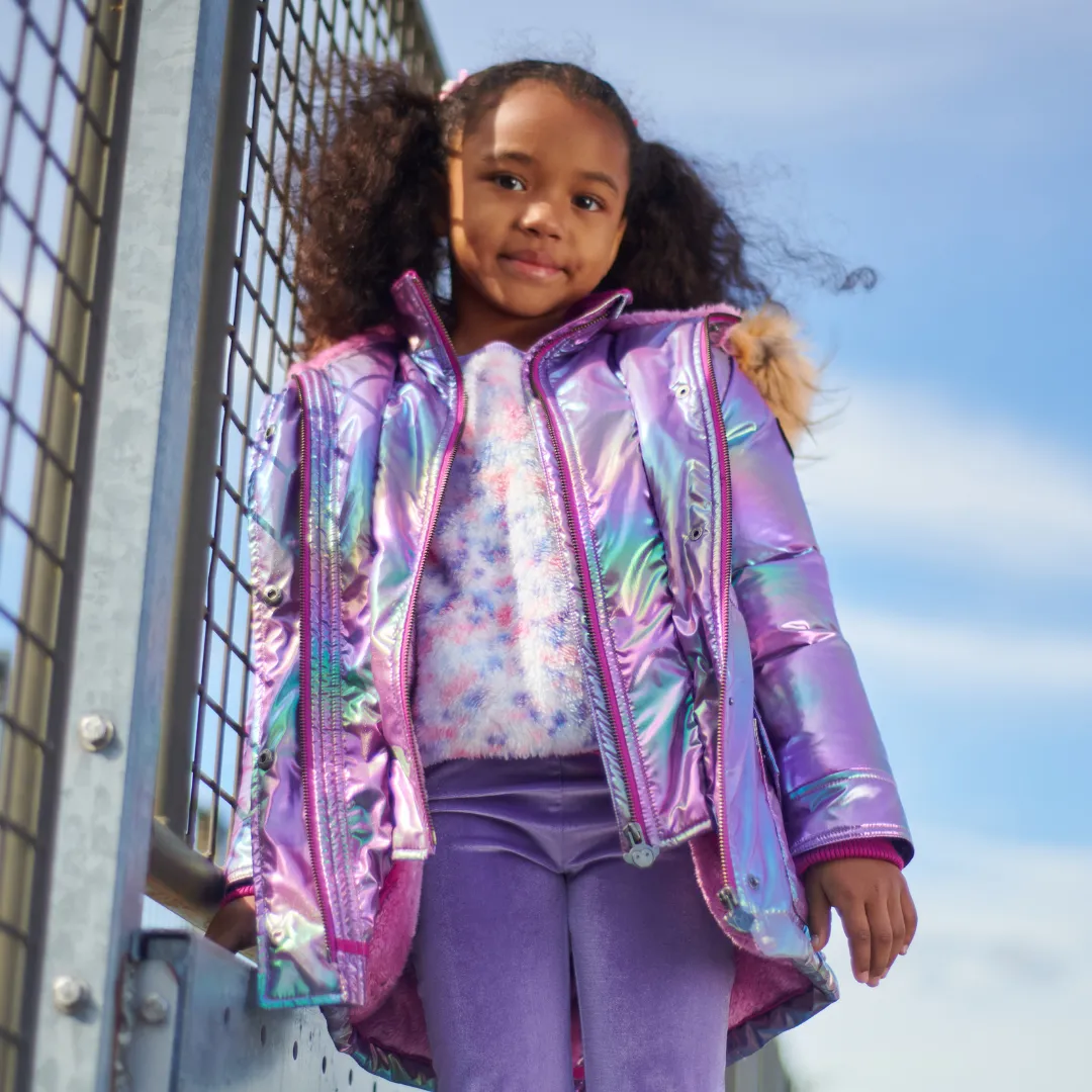 Middie Puffer Coat | Code Pink