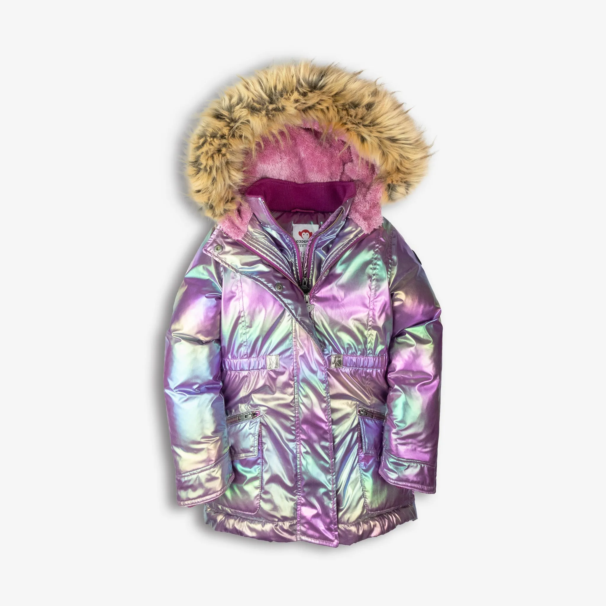 Middie Puffer Coat | Code Pink