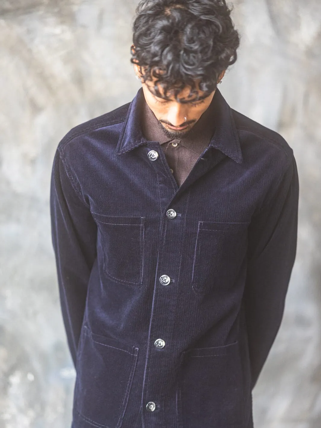 Navy Corduroy Chore Coat