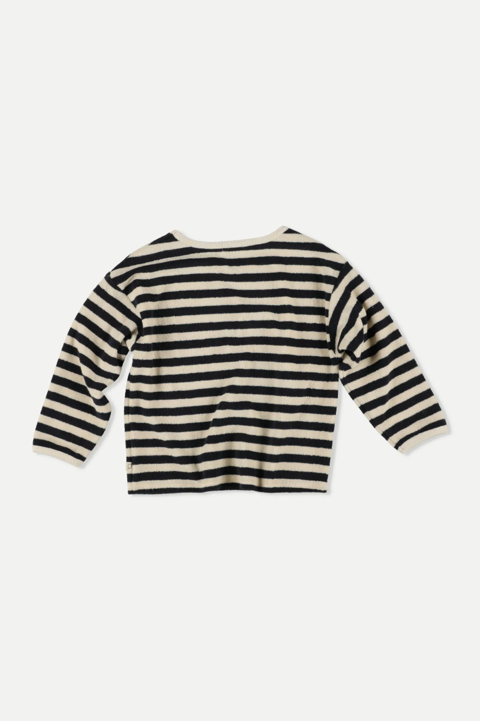 Navy Stripes Towelling Sweatshirt