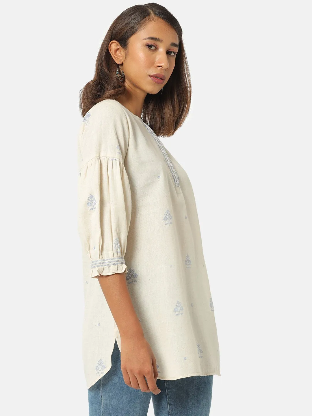 OFF-WHITE PRINTED TUNIC