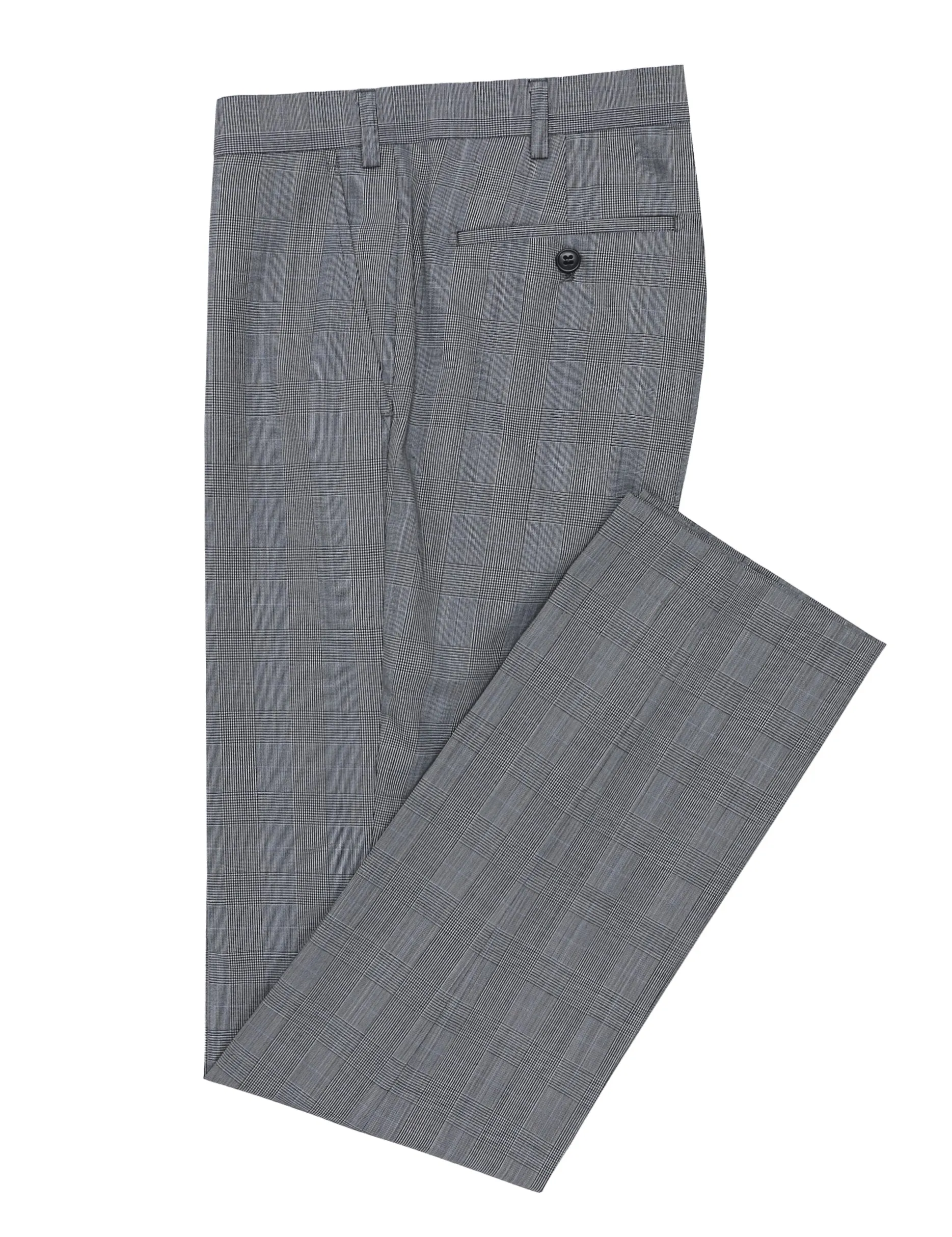 Parker Edward Grey Checked Suit