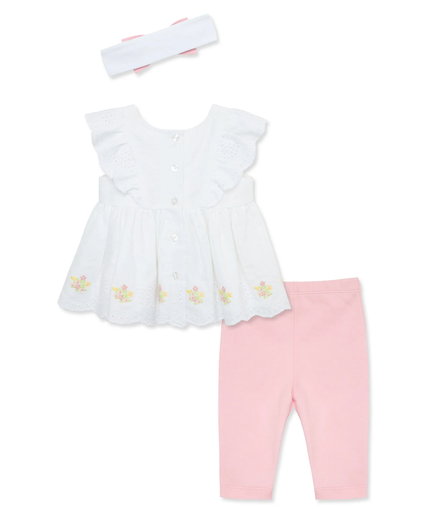 Pretty Eyelet Woven Tunic Set (3M-12M)