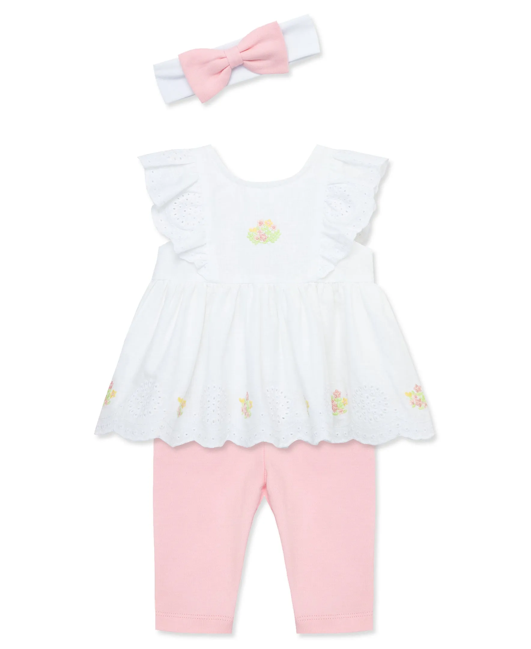 Pretty Eyelet Woven Tunic Set (3M-12M)