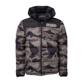 Puffer Jacket Wide Camo Army