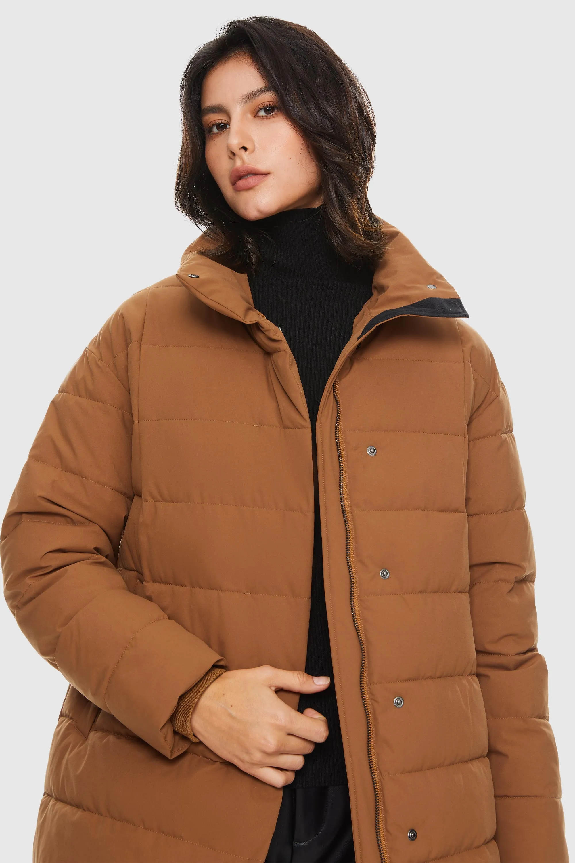 Quilted Mid-Length Coat