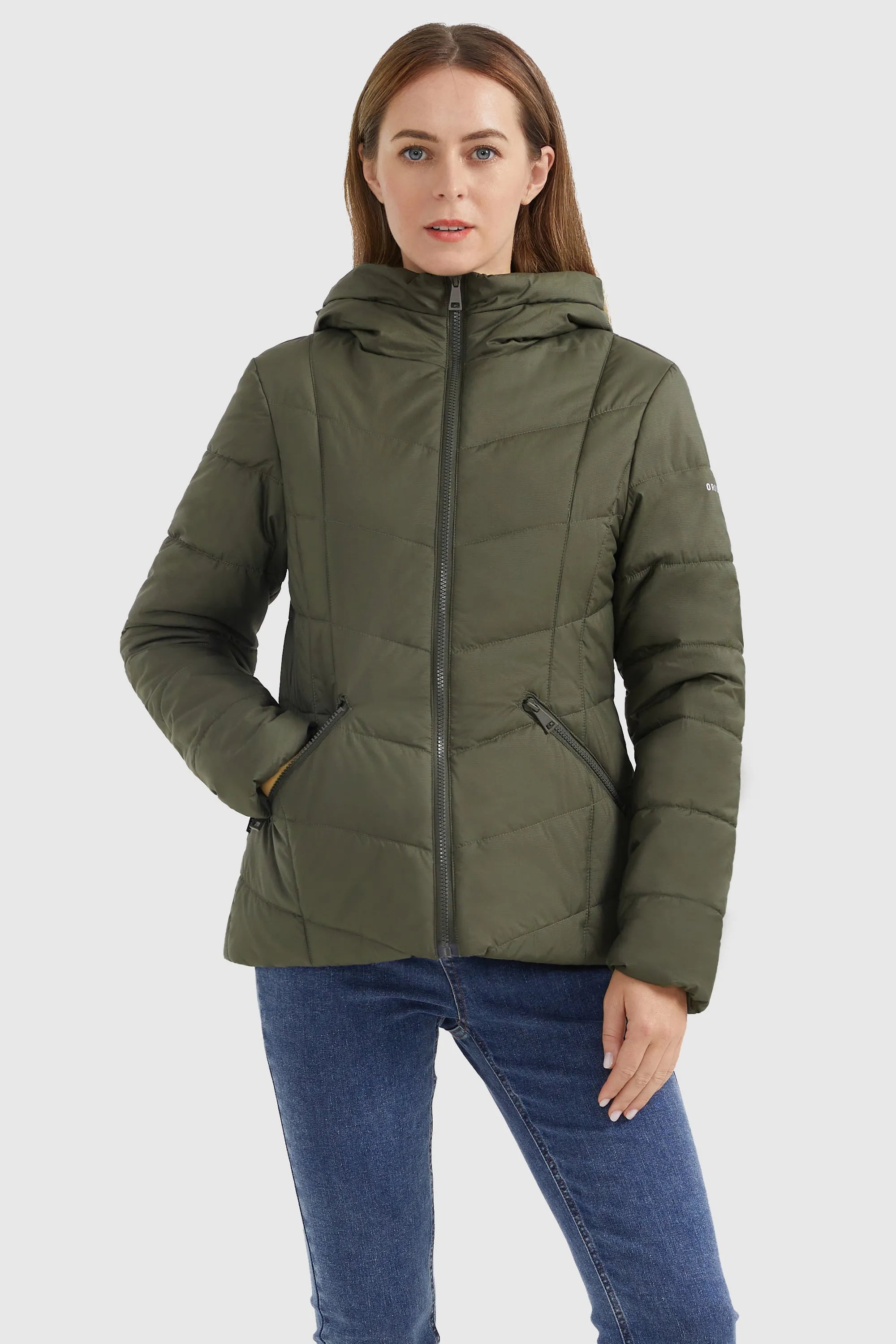 Quilted Puffer Jacket with Hood