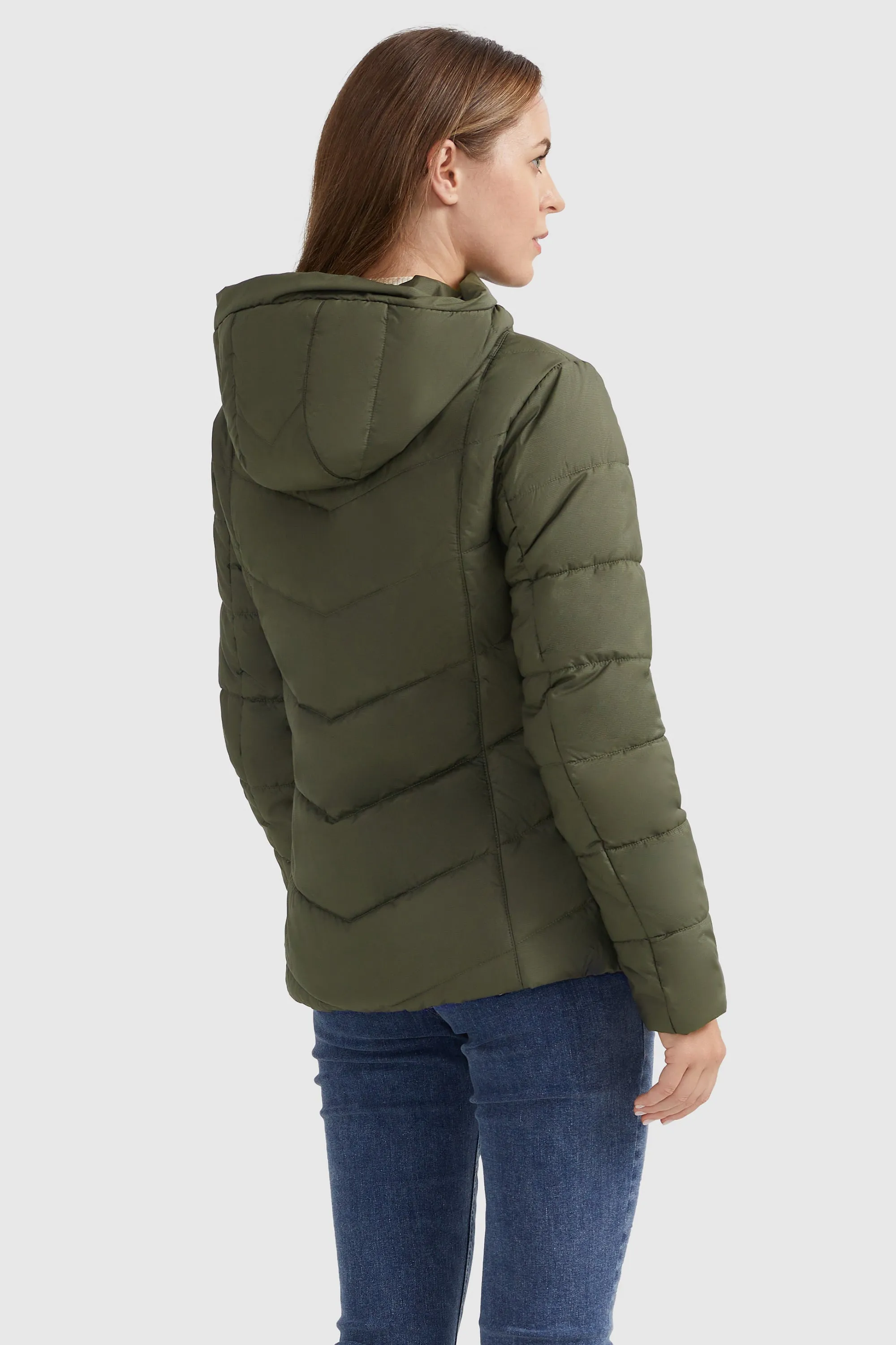 Quilted Puffer Jacket with Hood