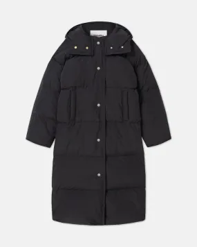 Riva - Tech Poplin Puffer Coat - Off Black