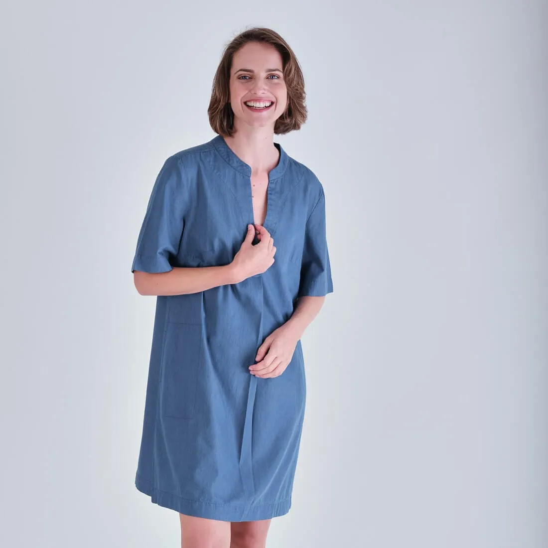 Rowen Cotton Tunic Dress | Denim