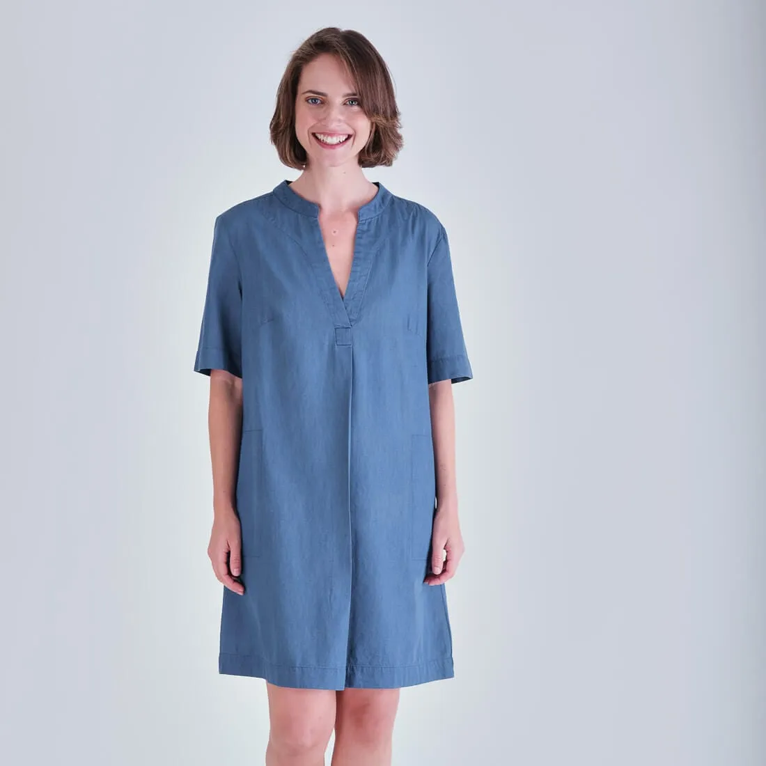 Rowen Cotton Tunic Dress | Denim