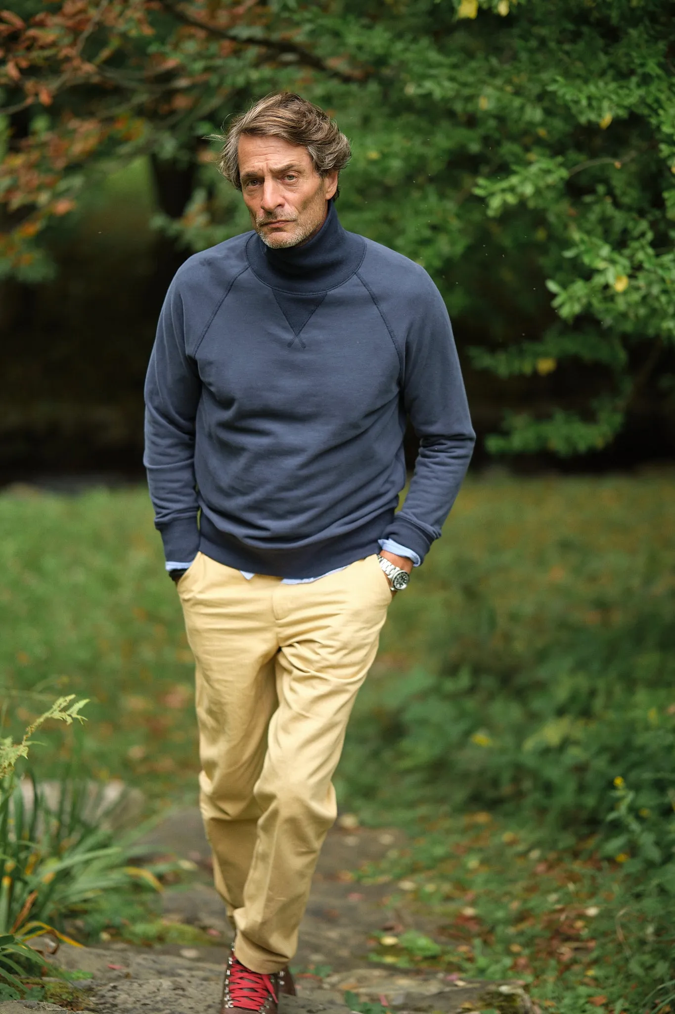 Navy Submariner Turtleneck Sweatshirt - Classic, Stylish, Menswear Fashion Piece