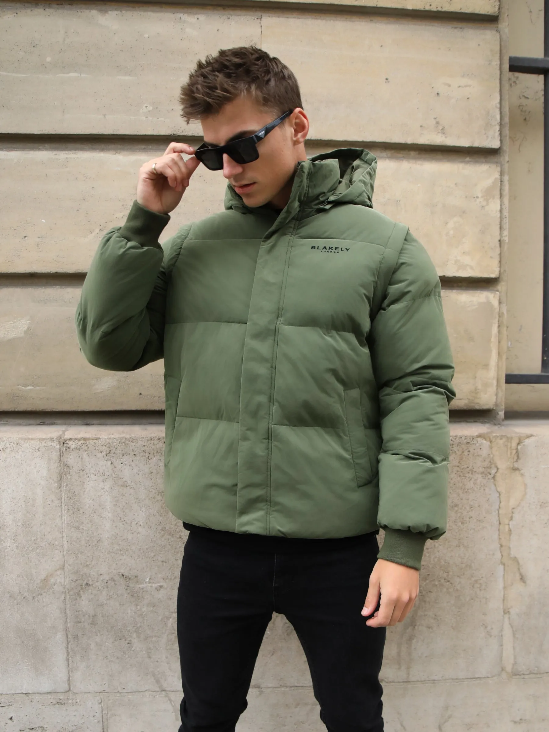 Ultimate Multiway Puffer Coat - Khaki Green