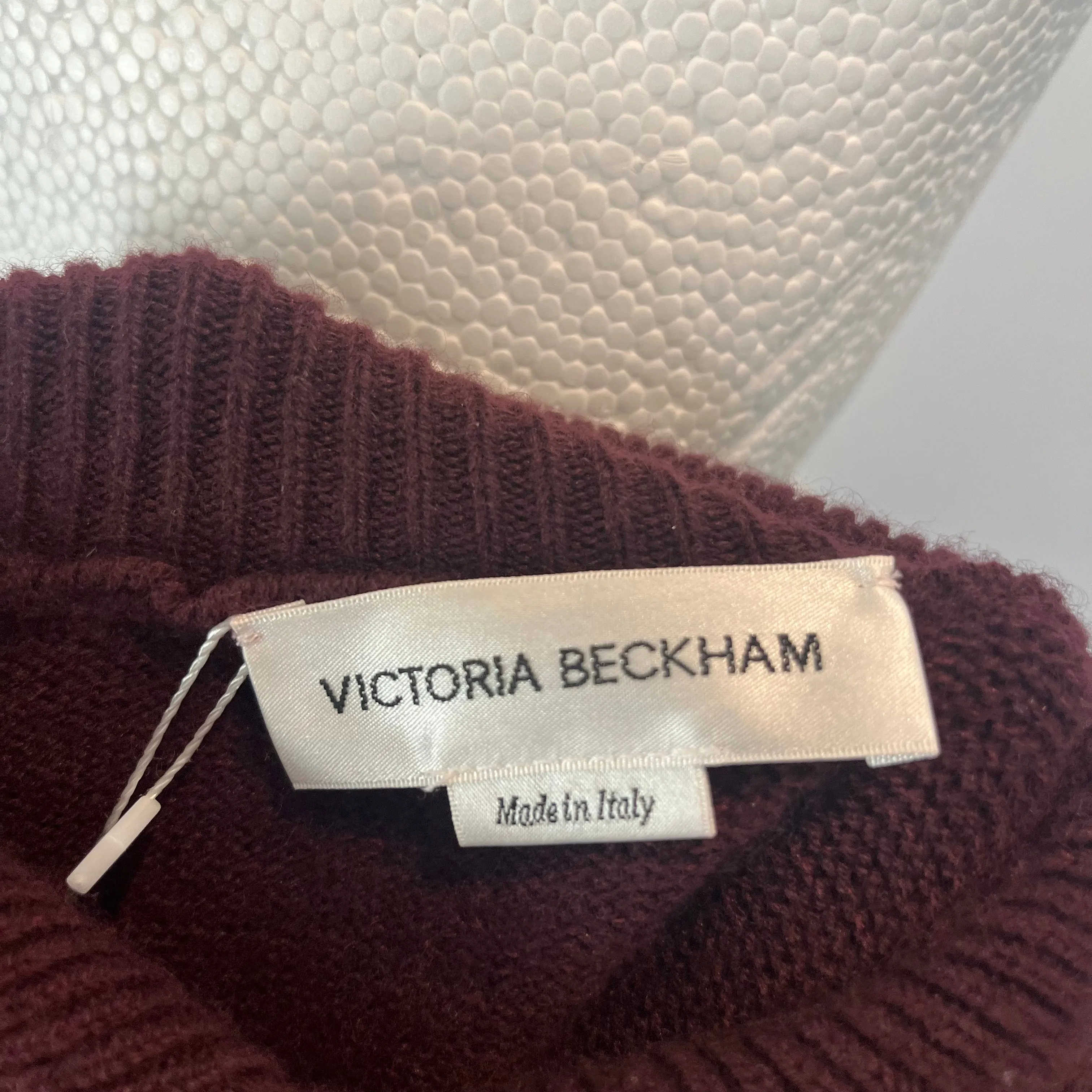 Victoria Beckham Brand New Berry Cashmere Sleeveless Sweater S