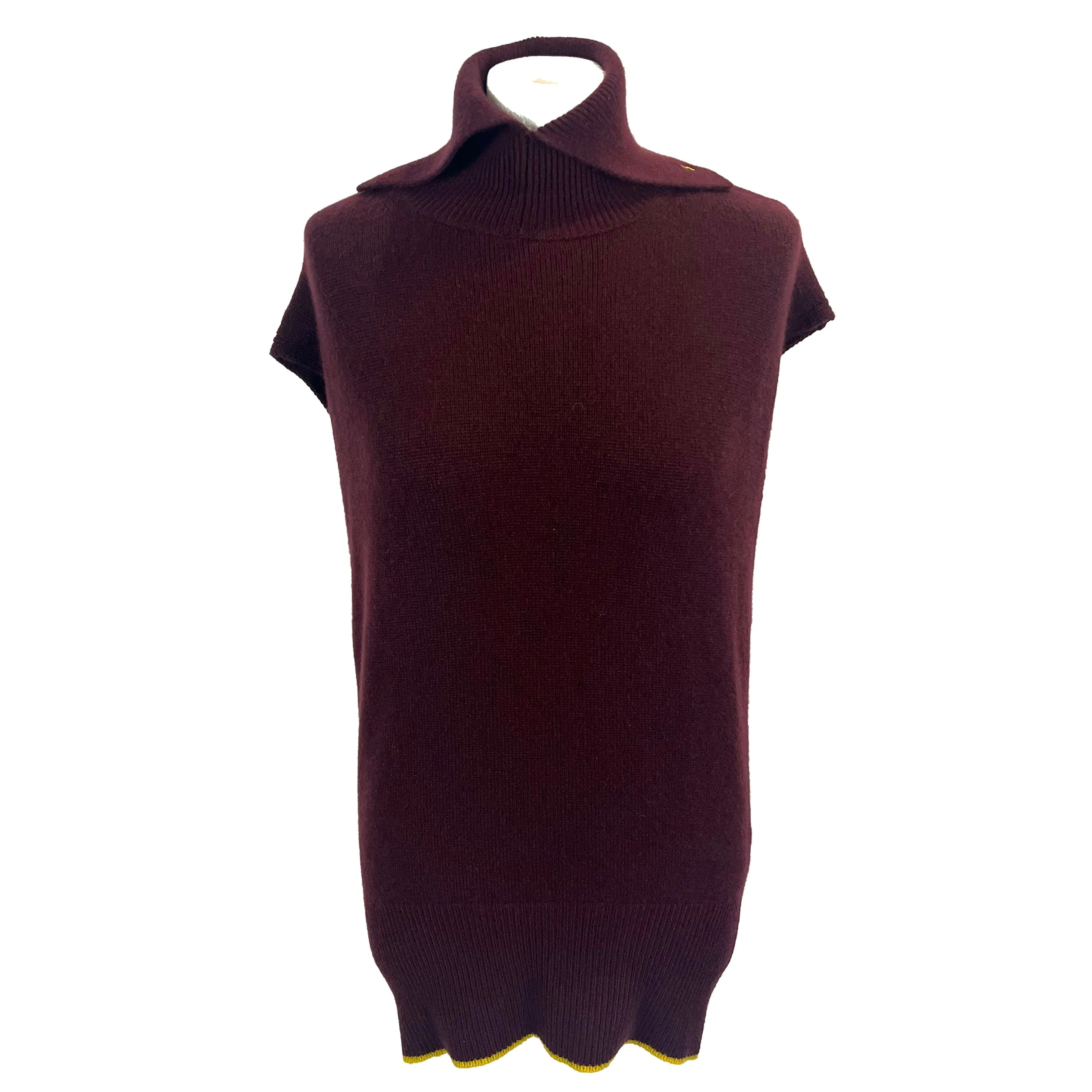 Victoria Beckham Brand New Berry Cashmere Sleeveless Sweater S