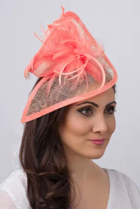 Victoria Fascinator - Coral