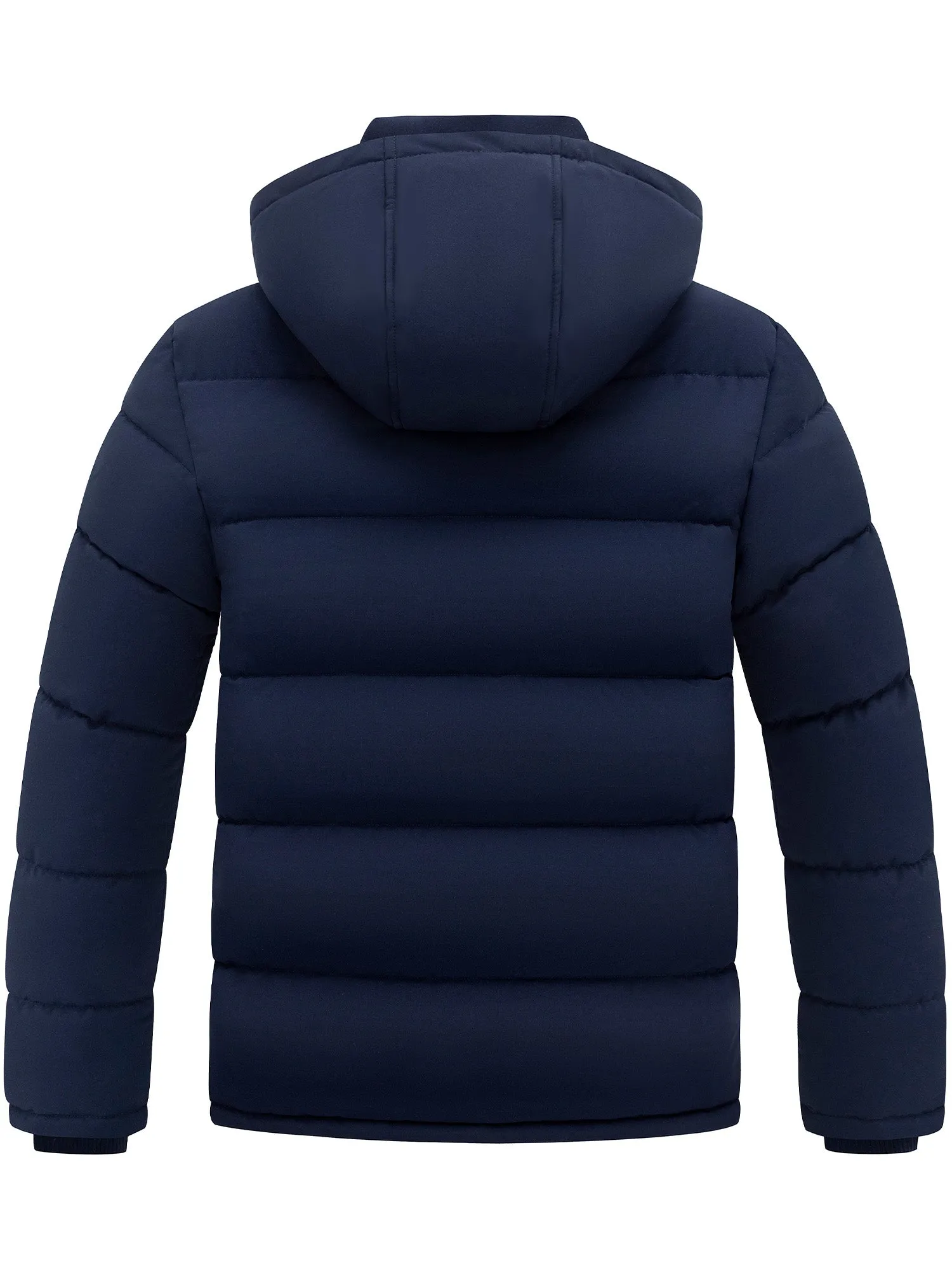 Wantdo Men's Winter Coat Windproof Puffer Jacket Padded Winter Coat with Detachable Hood