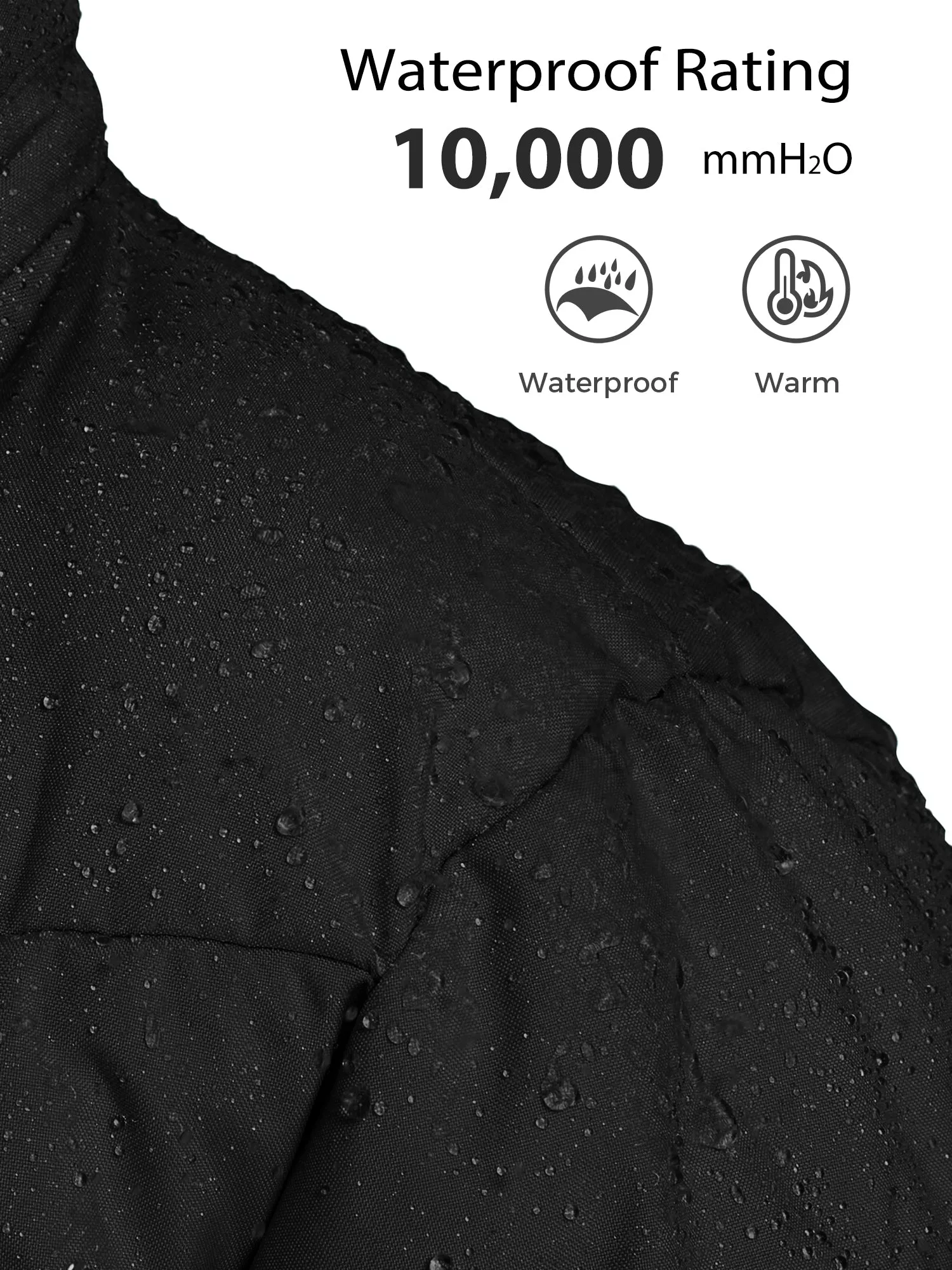 Wantdo Men's Winter Coat Windproof Puffer Jacket Padded Winter Coat with Detachable Hood