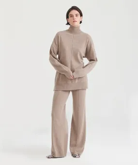 Premium Washable Cashmere Turtleneck Tunic Sweater