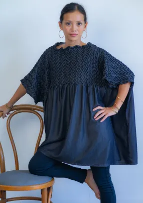 waves tunic - black