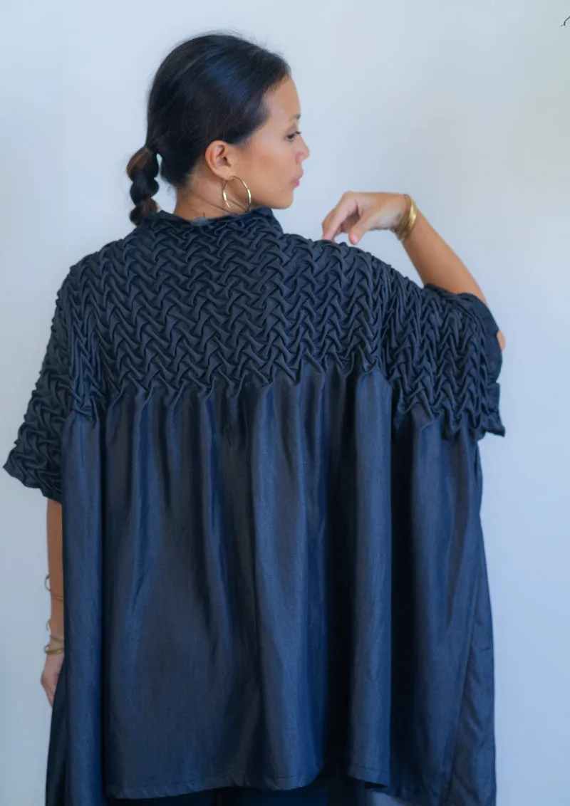 waves tunic - black