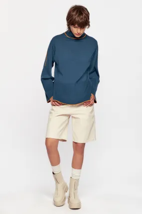 Women's Aswan Turtleneck in Marine Blue