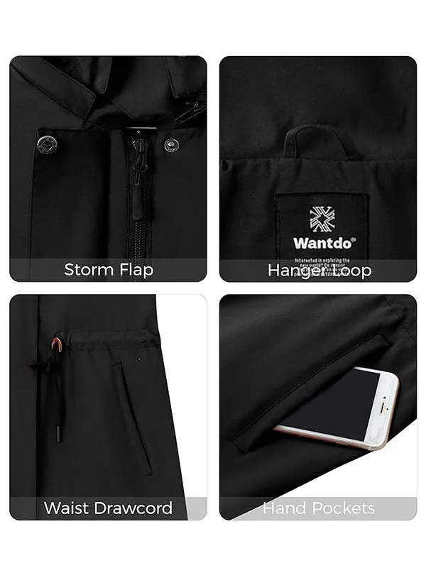 Women's Lightweight Rain Jacket Trench Coats Waterproof Raincoats Windbreaker