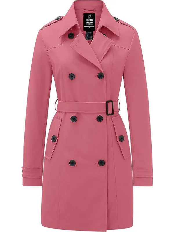 Women's Waterproof Double-Breasted Trench Coat 33992