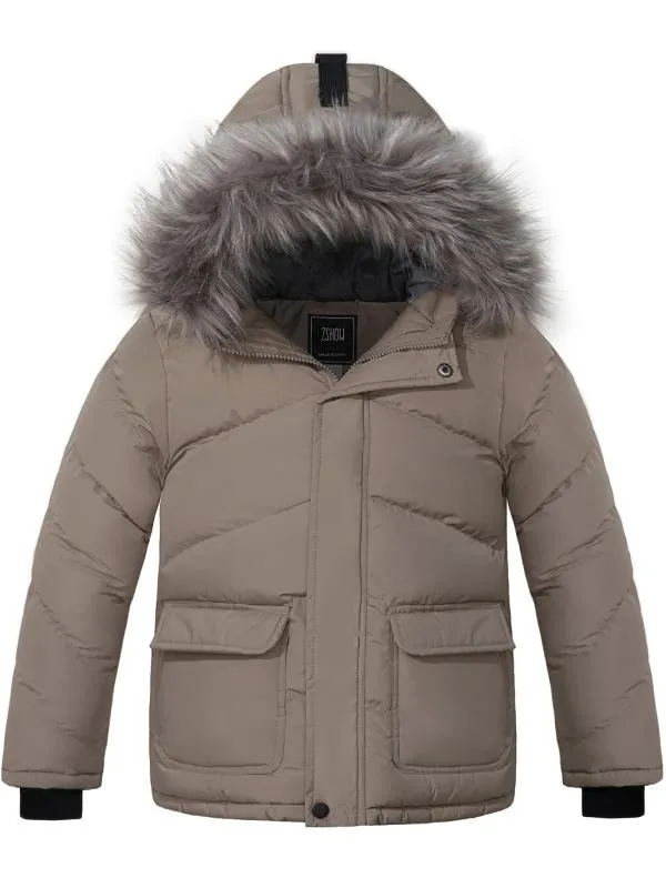 ZSHOW Boy's Hooded Puffer Jacket Winter Coat